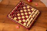 Jeu d'Échecs Perle 36 cm avec Insert de Rangement – Cerise