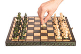 Jeu d'Échecs Perle 36 cm avec Insert de Rangement – Vert