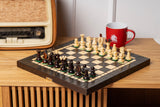 Coffret Échecs et Dames 35 cm en Bois