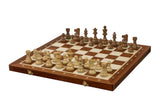 Grand jeu d'échecs en bois avec pièces Staunton