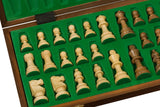 Jeu d'échecs de tournoi taille 6 en marqueterie