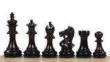 Pièces d'échecs Kings Bridal noires en buis ébonisé