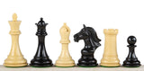 Pièces d'échecs en ébène et buis lestées
