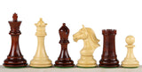 Pièces d'échecs Derby Knight en padouk rouge