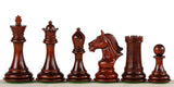 Pièces d'échecs de luxe en bois rouge