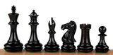 Pièces d'échecs de luxe en ébène lestées