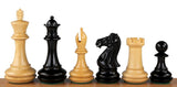 Pièces d'échecs à base chanfreinée en ébène