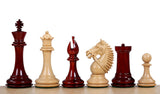 Pièces d'échecs Made in America en padouk rouge