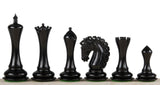 Pièces d'échecs de luxe en ébène lestées