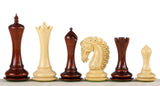 Pièces d'échecs Empire en padouk rouge