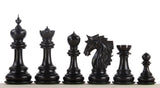 Pièces d'échecs de luxe 12,7 cm en ébène