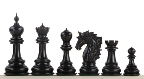 Pièces d'échecs de luxe 12,7 cm en ébène