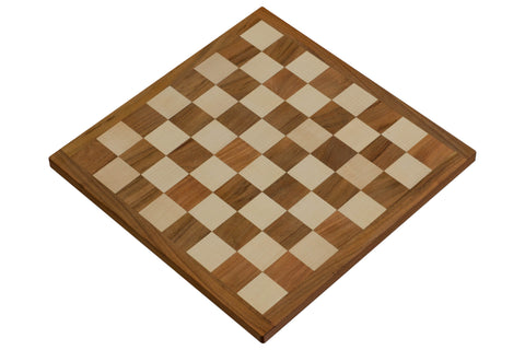 Plateau d'échecs en acacia massif poli