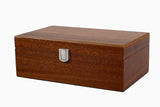 Coffret de rangement en acajou pour pièces d'échecs