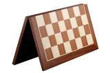 Échiquier pliable en bois marqueté acajou