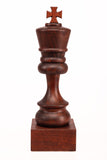 Trophée d'échecs en bois roi noir