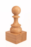 Trophée d'échecs en bois pion blanc