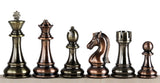 Pièces d'échecs aspect métal lestées