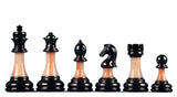 Pièces d'échecs métallisées avec fût imitation marbre