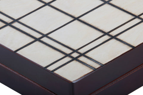 Coffret d'échecs en bois brut à personnaliser, cases de 45 mm