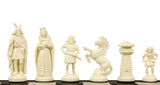 Pièces d'échecs style Viking sur échiquier