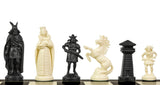 Pièces d'échecs Viking noires