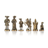 Pièces d'échecs Chevaliers Médiévaux marron