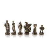 Pièces d'échecs Guerrier Spartiate marron