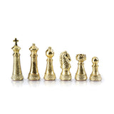 Grandes pièces d'échecs Staunton dorées