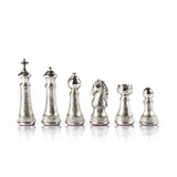 Grandes pièces d'échecs Staunton argentées