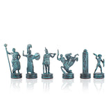 Pièces d'échecs Mythologie Grecque bleues