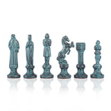 Pièces d'échecs Renaissance bleues