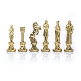 Pièces d'échecs Renaissance en métal doré