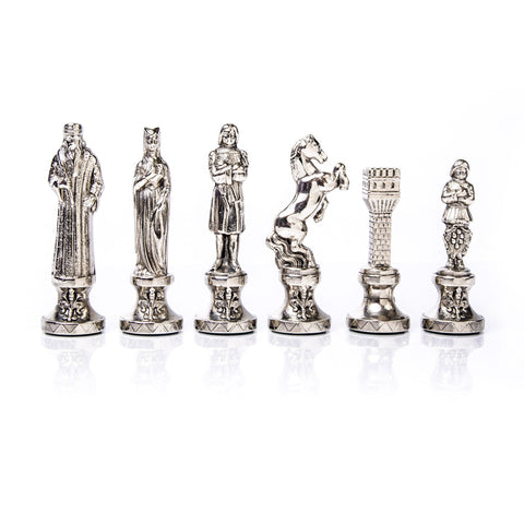 Pièces d'échecs Renaissance argentées