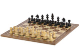 Jeu d'Échecs Tournoi Taille 6 Échiquier 58 mm et Pièces Ébonisées – Noyer avec notation – vue 4
