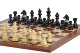 Jeu d'Échecs Tournoi Taille 6 Échiquier 58 mm et Pièces Ébonisées – Acajou sans notation