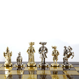 Détail des pièces du jeu d'échecs médiéval