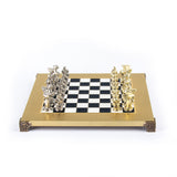 Jeu d'échecs Guerrier Spartiate plateau noir et blanc