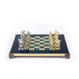 Jeu d'échecs Guerrier Spartiate plateau bleu