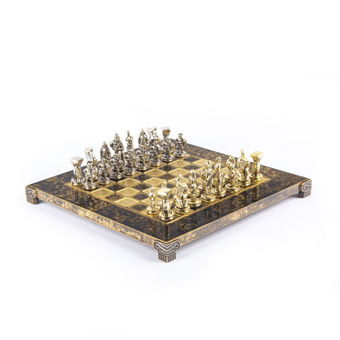 Jeu d'échecs Spartiate pièces or et argent