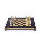 Jeu d'échecs Guerrier Spartiate plateau rouge