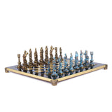 Jeu d'échecs Renaissance bleu vue de dessus