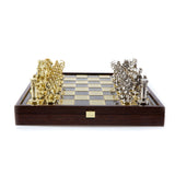 Jeu d'échecs Archers en métal avec coffret en bois