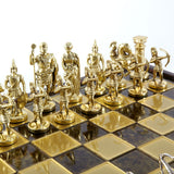Pièces d'échecs archers or et argent