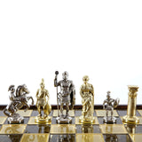 Coffret en bois du jeu d'échecs gréco-romain