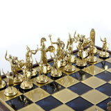 Pièces d'échecs dieux grecs or et argent
