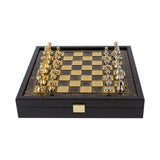 Petit jeu d'échecs Staunton métal 27 cm