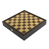 Coffret en bois avec rangement des pièces d'échecs