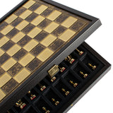 Pièces d'échecs Staunton or et argent
