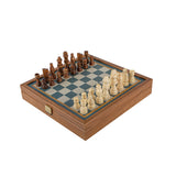 Coffret échecs et backgammon turquoise